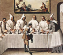 St. Hugh of Cluny in the Refectory of the Carthusians by Francisco de Zurbaran — religion oil painting wall art, Baroque