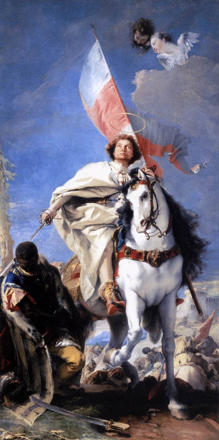 St James the Greater Conquering the Moors by Giovanni Battista Tiepolo, hand-painted cultural oil painting reproduction on canvas