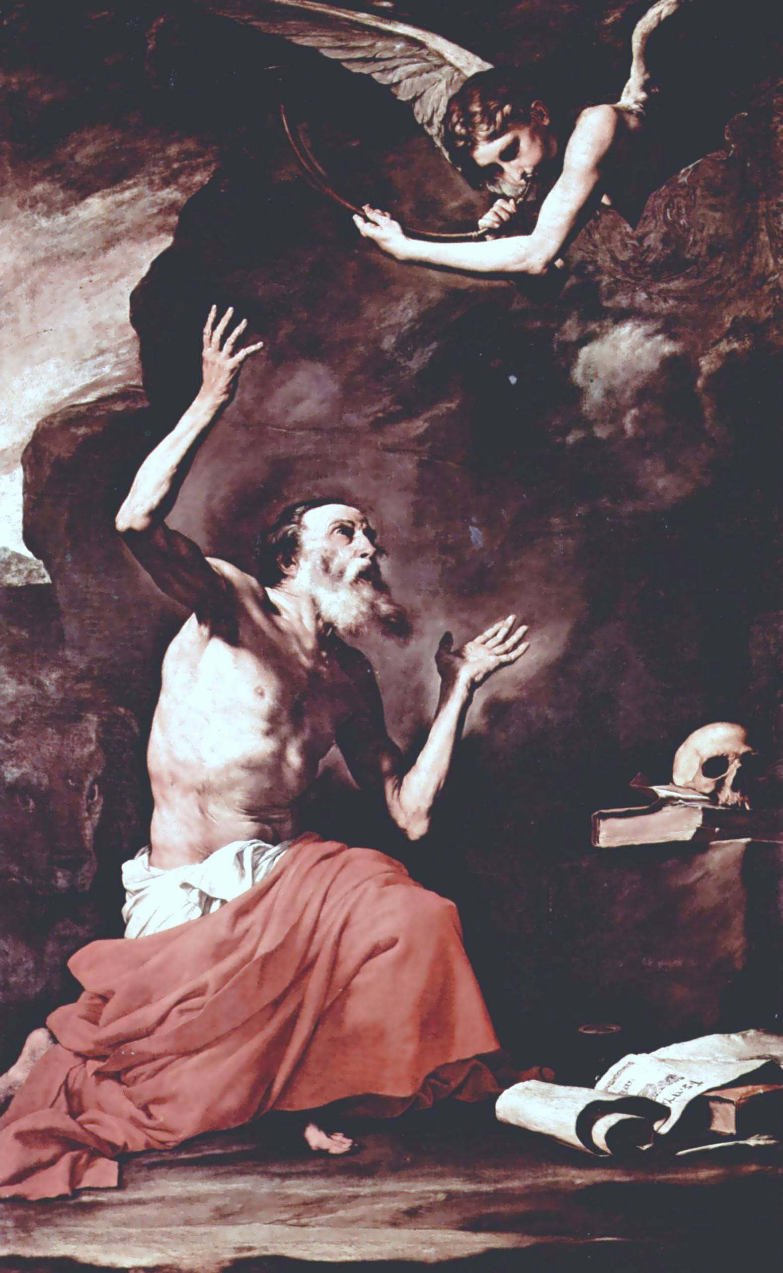 St. Jerome and the Angel of Judgement - Jusepe de Ribera