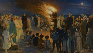 St John's Eve Bonfire on Skagen's Beach - Peder Severin Kroyer