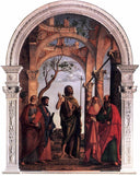 St. John the Baptist and Saints by Cima da Conegliano — religion oil painting wall art, High Renaissance