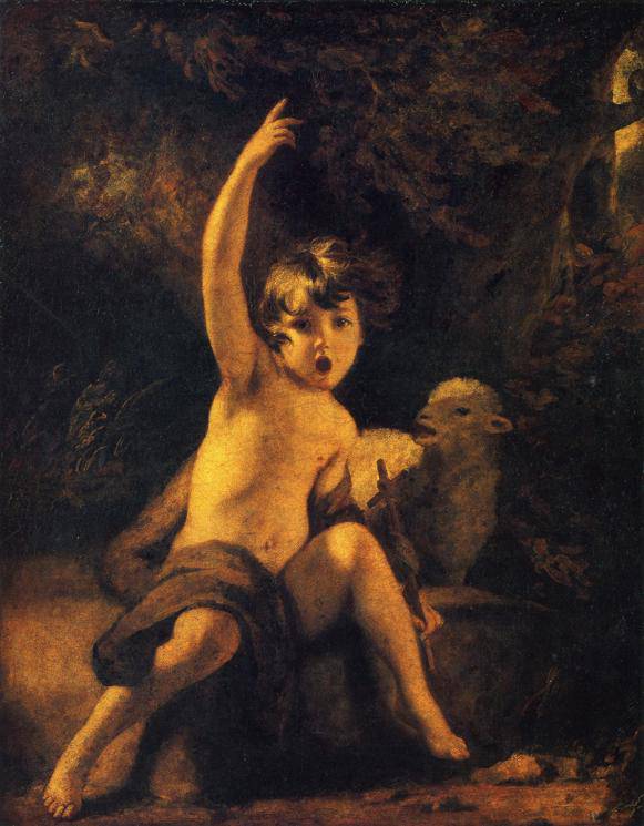 St. John the Baptist in the Wilderness by Joshua Reynolds — hand-painted cultural oil painting reproduction on canvas