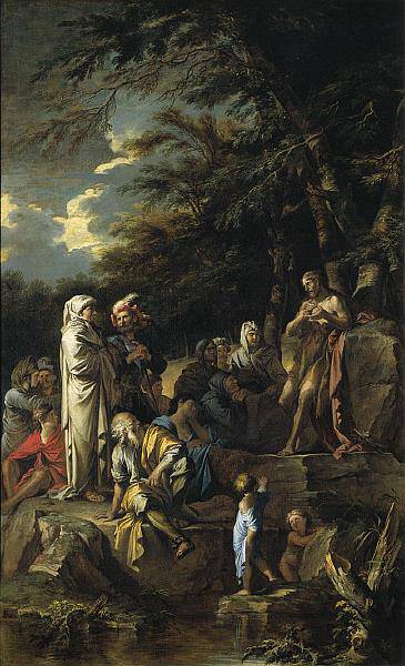 St. John the Baptist Preaching in the Wilderness - Salvator Rosa