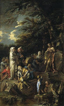 St. John the Baptist Preaching in the Wilderness by Salvator Rosa — hand-painted cultural oil painting reproduction on canvas