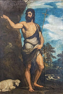 St. John the Baptist by Titian — religion oil painting wall art, Mannerism Late Renaissance