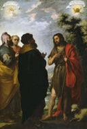 St. John the Baptist with the Scribes and Pharisees by Bartolome Esteban Murillo — religion oil painting wall art, Baroque