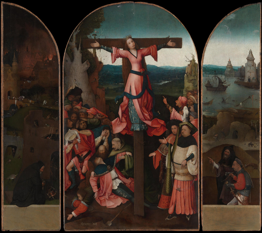 St. Liberata Triptych by Hieronymus Bosch — hand-painted cultural oil painting reproduction on canvas