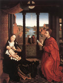 St. Luke Drawing a Portrait of the Virgin Mary by Rogier van der Weyden — hand-painted cultural oil painting reproduction on canvas