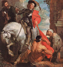 St Martin Dividing his Cloak by Anthony van Dyck — religion oil painting wall art, Baroque