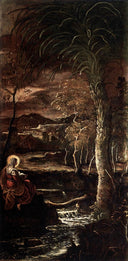 St Mary of Egypt by Tintoretto, religion oil painting wall art, Mannerism Late Renaissance