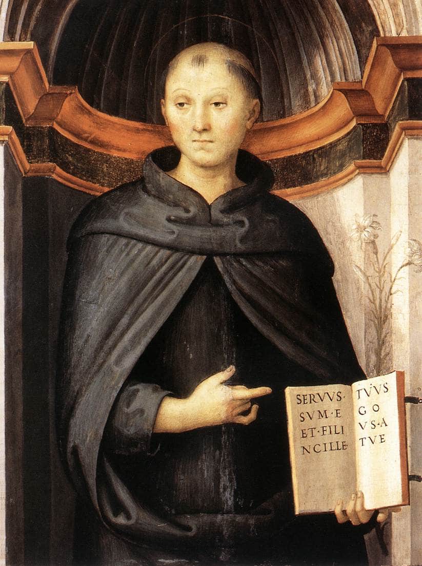St. Nicholas of Tolentino by Pietro Perugino — hand-painted portrait oil painting reproduction on canvas
