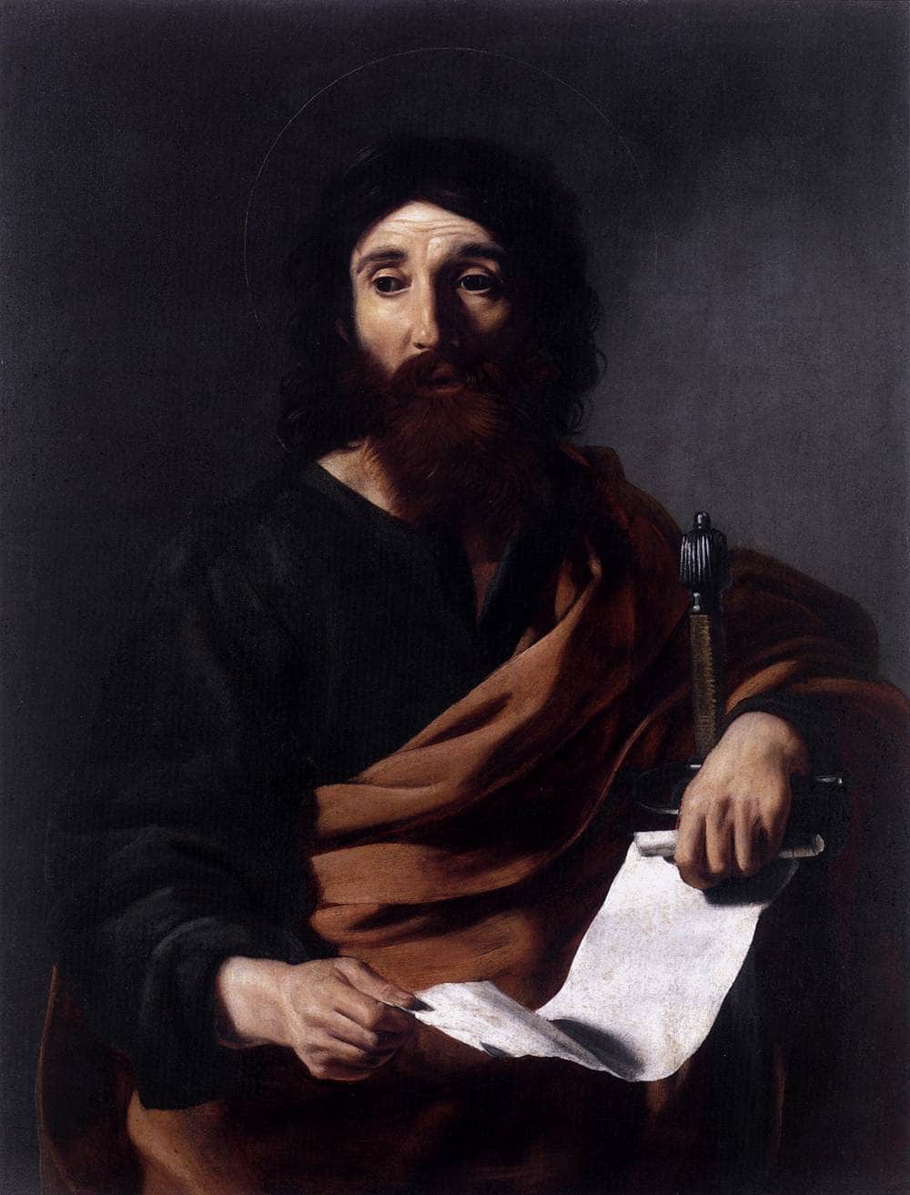 St. Paul by Nicolas Tournier — hand-painted portrait oil painting reproduction on canvas