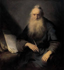 St. Paul writing to the Thessalonians by Jan Lievens — male oil painting wall art, Baroque