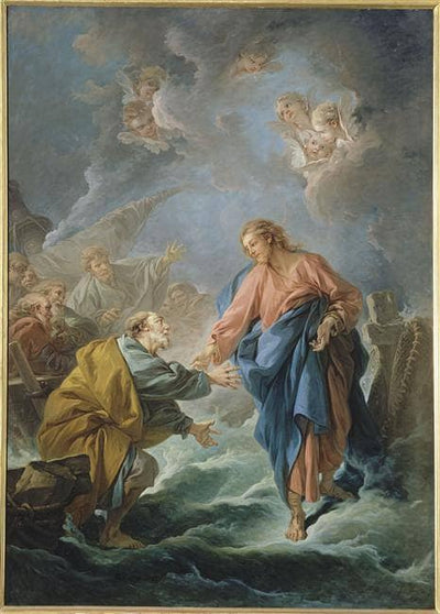 St. Peter Invited to Walk on the Water in living room
