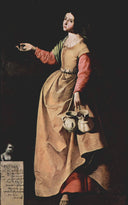 St. Rufina of Seville by Francisco de Zurbaran — hand-painted portrait oil painting reproduction on canvas