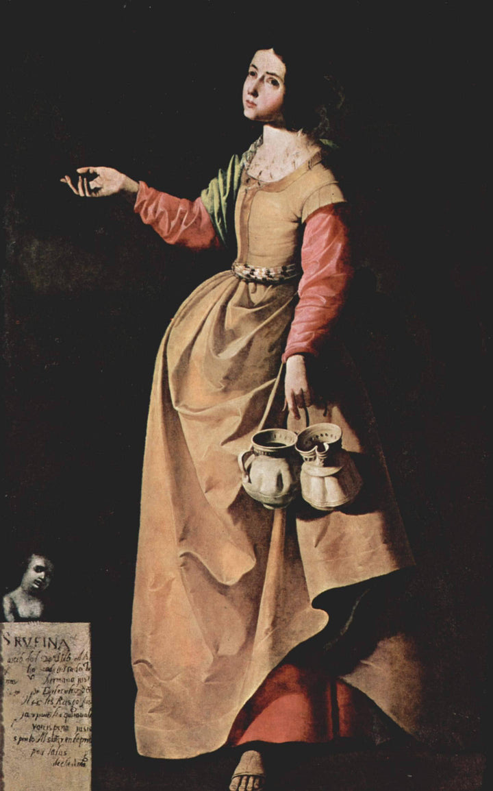 St. Rufina of Seville by Francisco de Zurbaran — hand-painted portrait oil painting reproduction on canvas