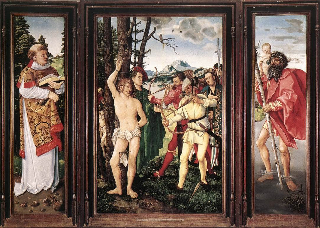 St Sebastian Altarpiece by Hans Baldung — hand-painted cultural oil painting reproduction on canvas
