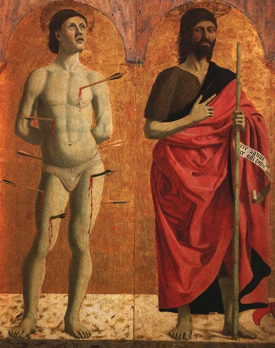St. Sebastian and John the Baptist by Piero della Francesca — hand-painted cultural oil painting reproduction on canvas