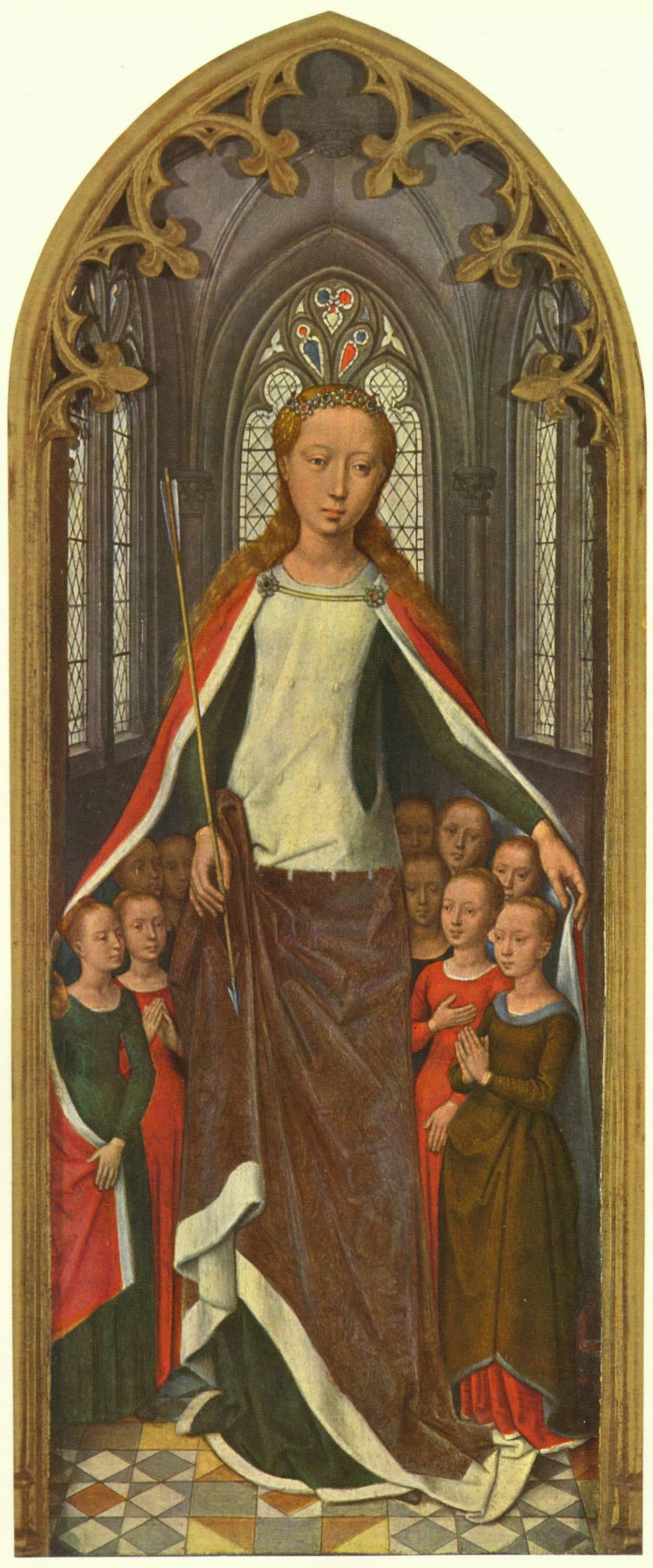 St. Ursula and her companions, from the Reliquary of St. Ursula by Hans Memling, hand-painted cultural oil painting reproduction on canvas