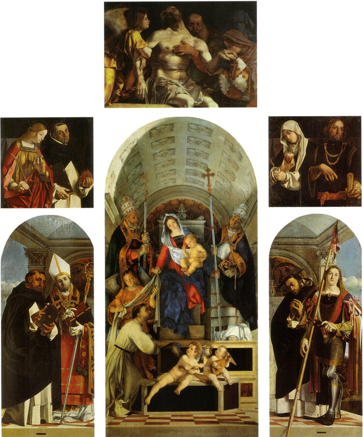 St. Dominic Polyptych by Lorenzo Lotto — hand-painted cultural oil painting reproduction on canvas