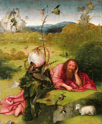 St. John the Baptist in Meditation by Hieronymus Bosch — hand-painted cultural oil painting reproduction on canvas