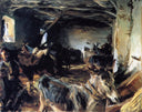 Stable at Cuenca by John Singer Sargent — hand-painted animal oil painting reproduction on canvas