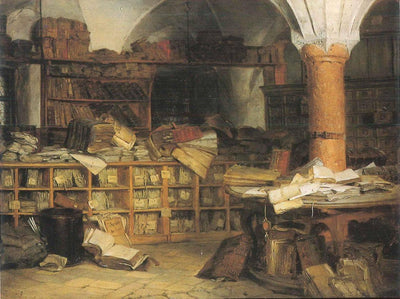 Stadtarchiv in Tirol by Eduard von Grützner — oil painting reproduction