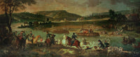 Stag Hunt in the Oise in Sight of Compiegne, near Royallieu
