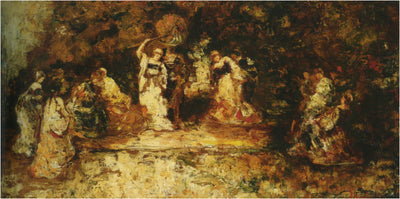 Stage by Adolphe Joseph Thomas Monticelli, oil painting reproduction