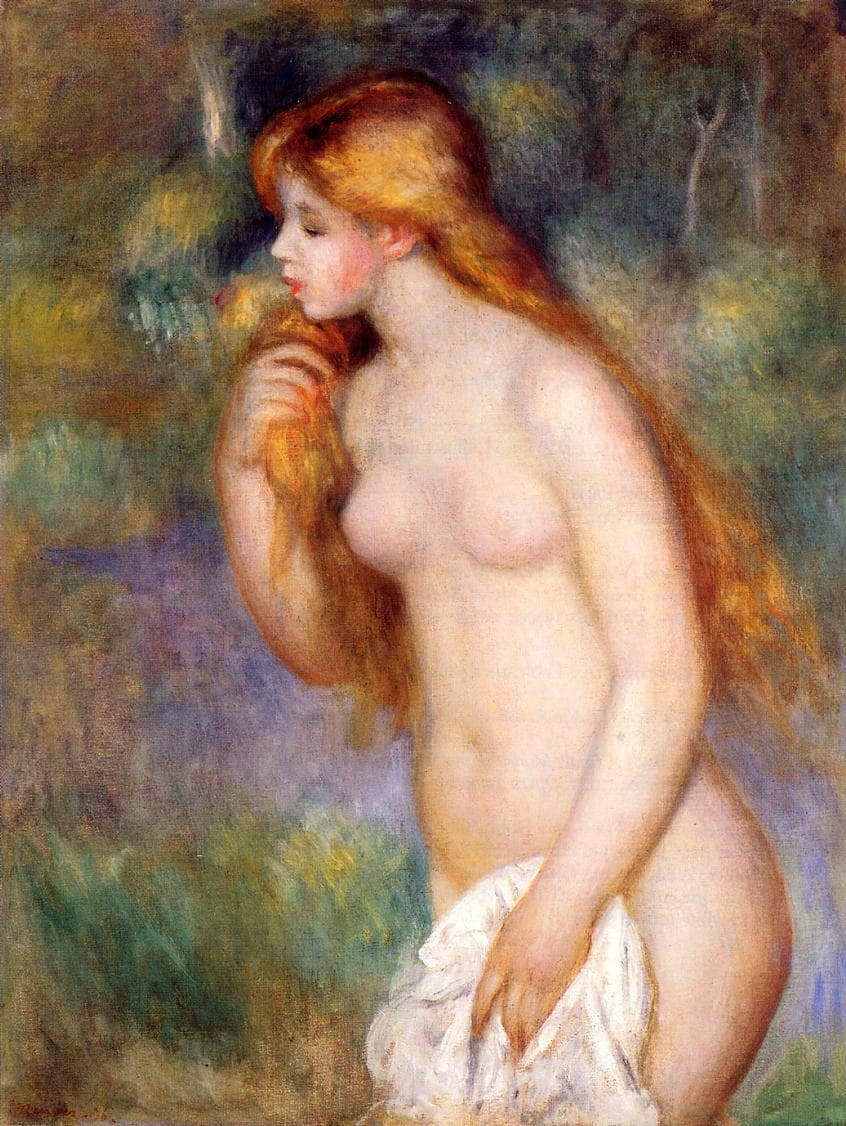Standing Bather by Pierre-Auguste Renoir — hand-painted portrait oil painting reproduction on canvas