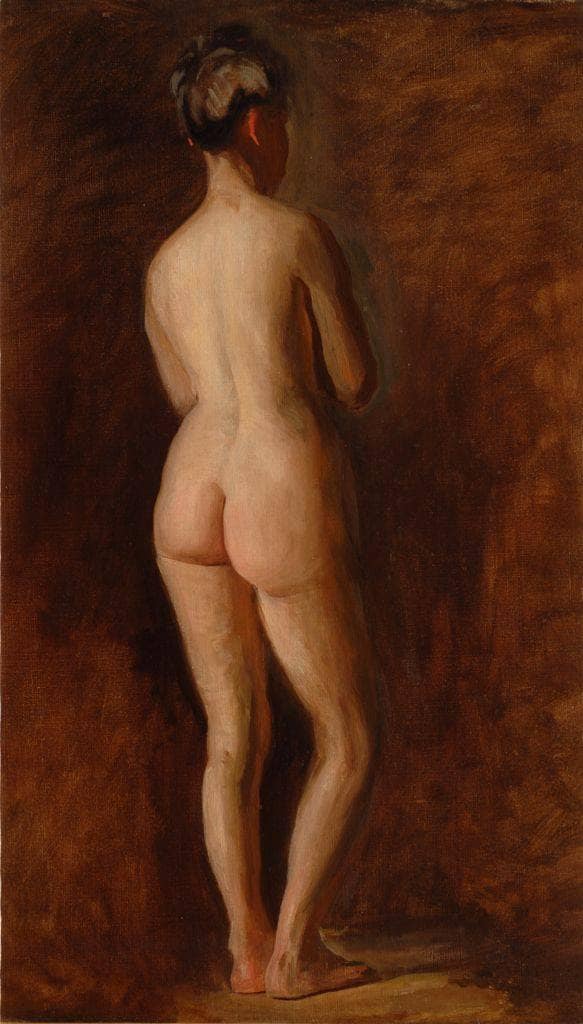 Standing Female Nude by Thomas Eakins — hand-painted nude oil painting reproduction on canvas