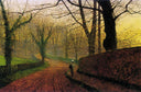 Stapleton Park near Pontefract Sun by John Atkinson Grimshaw — rural oil painting wall art, Romanticism