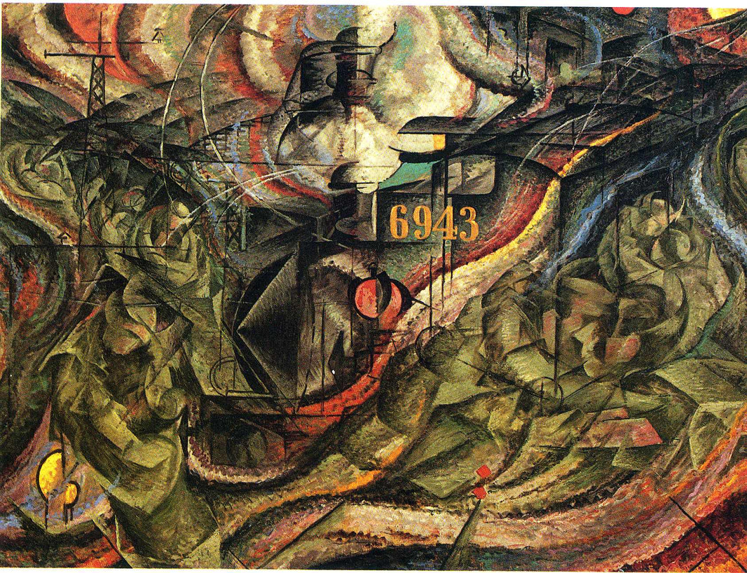 States of Mind I: The Farewells by Umberto Boccioni — hand-painted abstract oil painting reproduction on canvas