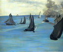 Steamboat leaving Boulogne by Edouard Manet — hand-painted landscape oil painting reproduction on canvas