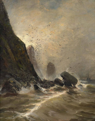 Steep coast on Heligoland in kitchen