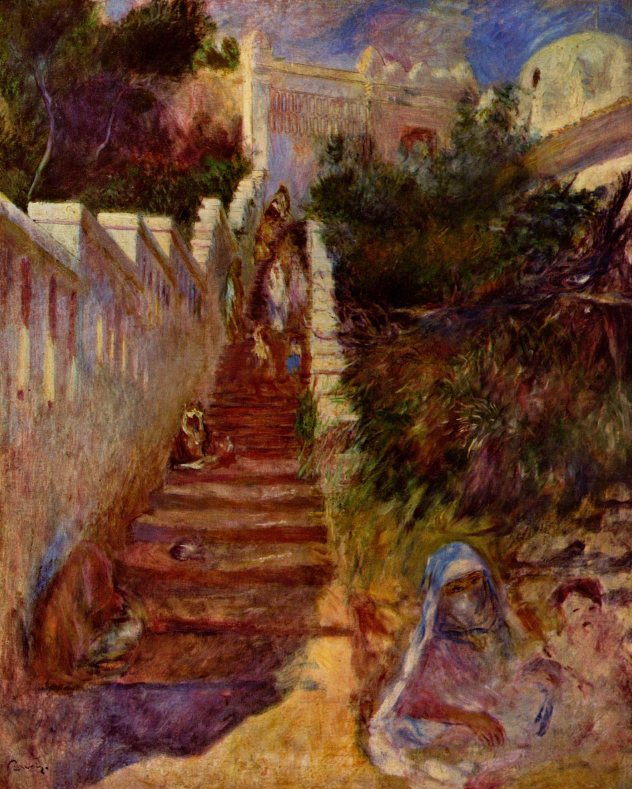 Steps in Algiers - Pierre-Auguste Renoir