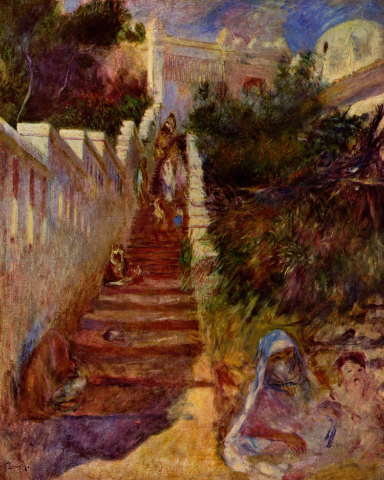 Steps in Algiers - Pierre-Auguste Renoir