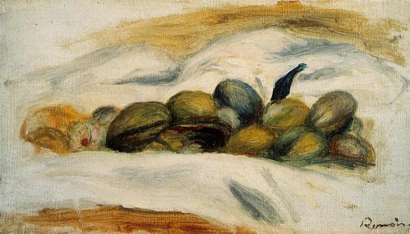 Still Life Almonds and Walnuts - Pierre-Auguste Renoir