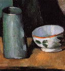 Still Life, Bowl and Milk Jug by Paul Cezanne — hand-painted photography oil painting reproduction on canvas