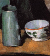 Still Life, Bowl and Milk Jug by Paul Cezanne — hand-painted photography oil painting reproduction on canvas