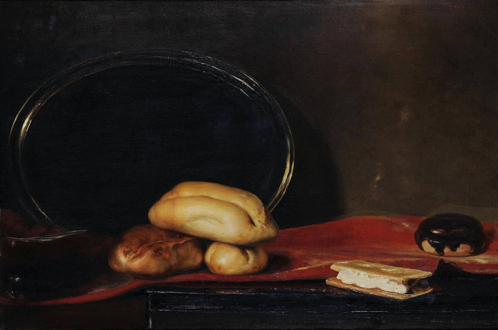 Still Life / Breads by Nikolaos Gyzis — hand-painted photography oil painting reproduction on canvas