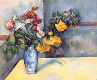 Still Life Flowers in a Vase by Paul Cezanne — hand-painted botanical oil painting reproduction on canvas