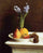 Still Life Hyacinths and Fruit in dining room