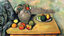 Still life, jug and fruit on a table by Paul Cezanne — hand-painted photography oil painting reproduction on canvas
