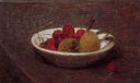 Still Life of Cherries and Almonds by Henri Fantin-Latour — fruit oil painting wall art, Realism