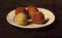 Still Life of Four Peaches by Henri Fantin-Latour — hand-painted photography oil painting reproduction on canvas
