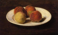 Still Life of Four Peaches by Henri Fantin-Latour — hand-painted photography oil painting reproduction on canvas