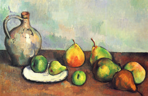 Still life, pitcher and fruit - Paul Cezanne