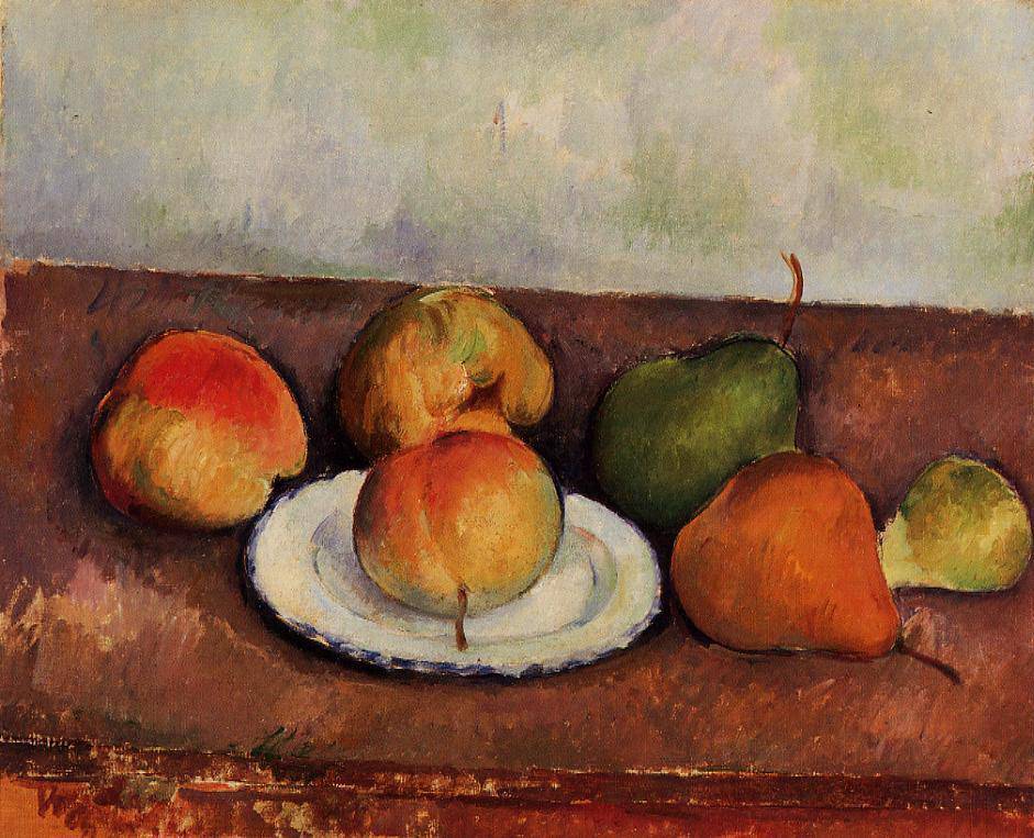 Still Life Plate and Fruit - Paul Cezanne