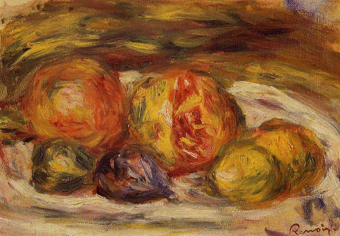 Still Life Pomegranate, Figs and Apples - Pierre-Auguste Renoir